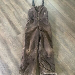 Carhartt Dark Brown Overalls Youth Large